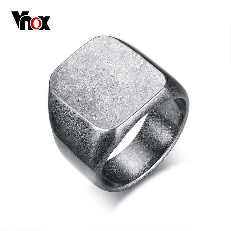 Vnox 18mm Men\'s Retro Rock Punk Rings Vintage Individuality Ring for Men Male Party Jewelry US size 8 to 12 Cocktail Ring