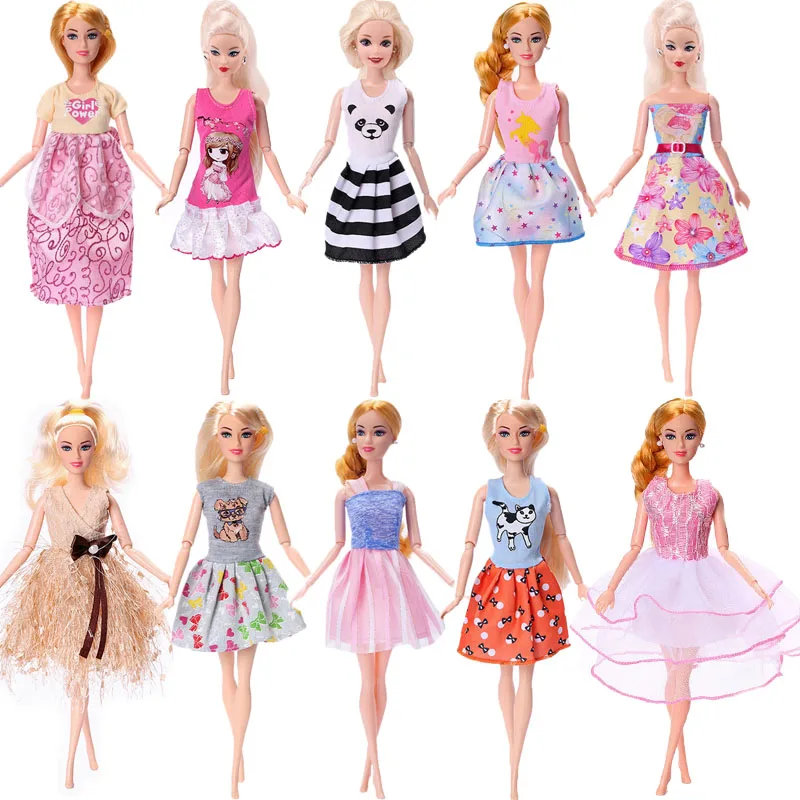 Barbies Dress Animal Print Design Dress Casual Home Wear For 11 Inch 26-28Cm Barbie Doll,Barbie Clothes For Accessories,Not Doll