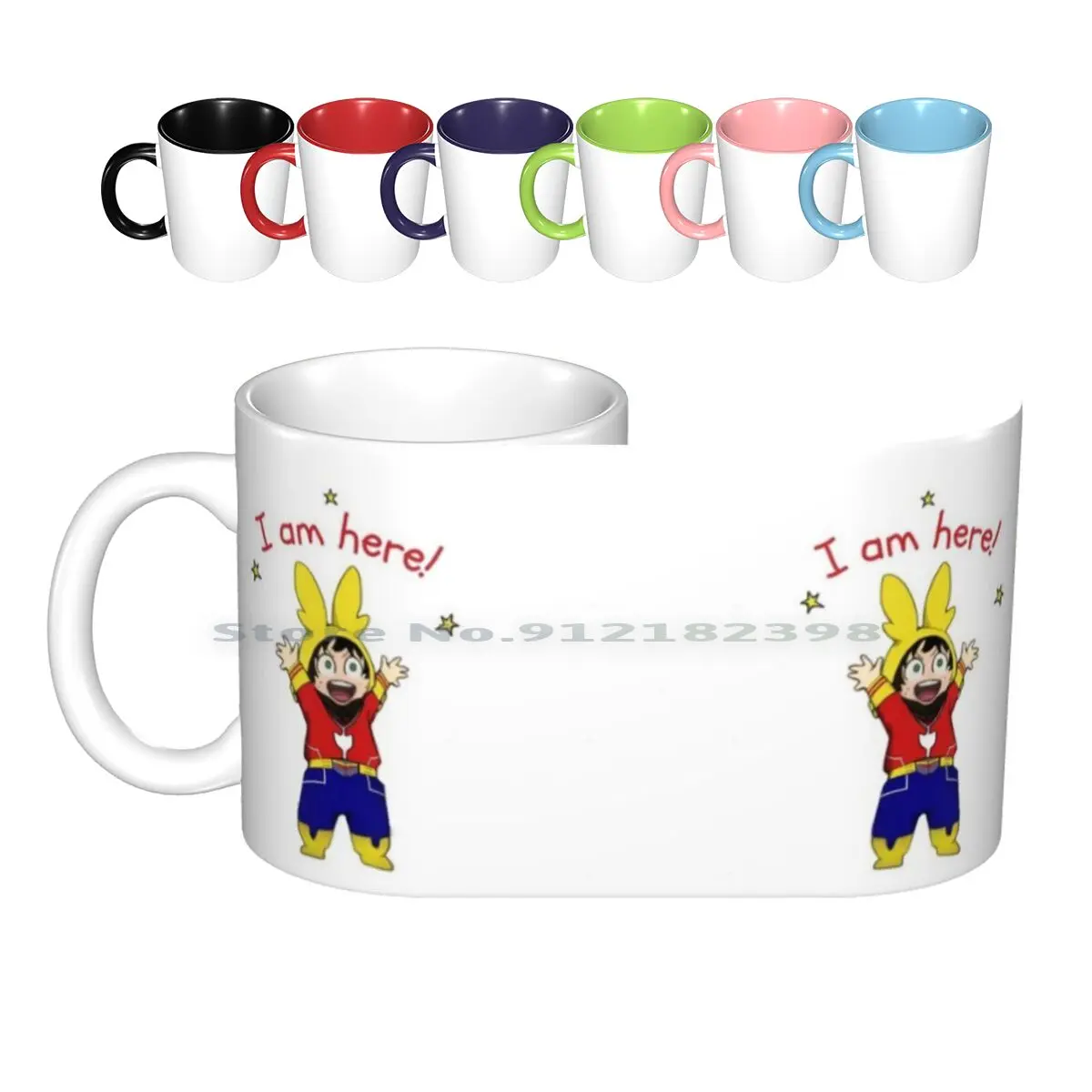 Little Deku , I Am Here!-Silver Age All Might Variant Ceramic Mugs Coffee Cups Milk Tea Mug Deku Anime Manga Bnha Boku No Hero