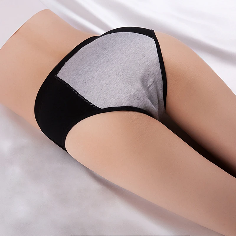 3pcs European Size Women Cotton Physiological Period Leak Proof Menstrual Panties Breathable Solid Soft Female Underwear Breifs