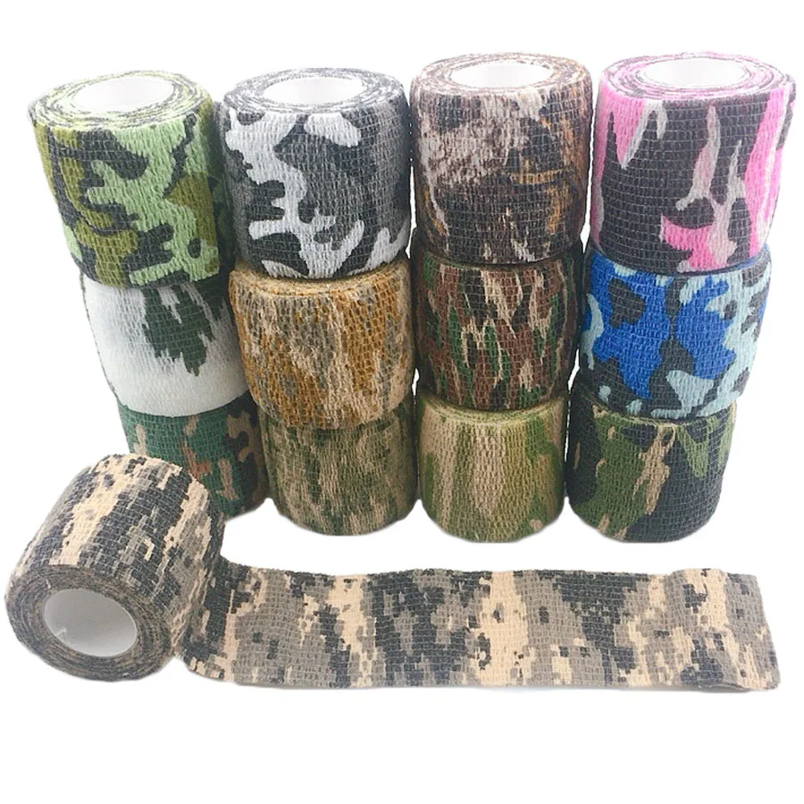 2.5/5/7.5/10/15 cm*4.5 m Camo Elastic Bandage Self-adhesive Sport Protective Fixer Tape Medical Wrap Pet Bandage flex tape