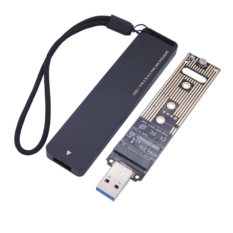 Boîtier pour disque dur NVME SSD, M.2 vers USB 3.1, Type A, pour 2230, 2242, 2260, 2280