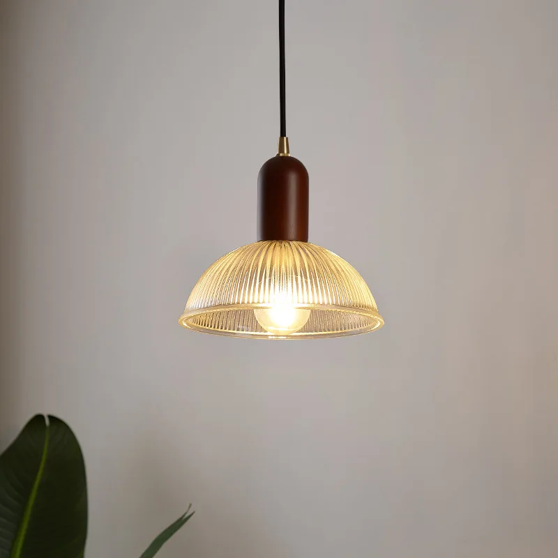 

Japanese Led Pendant Lights Retro Glass Hanging Lamp Creative Personality Restaurant Wood Pendant Lamp Bedroom Decor Home Lamp