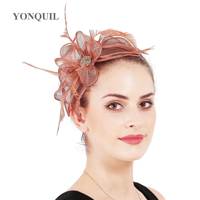 

Women Female Dinner Party Fascinator Chic Sinamay Gorgeous Hair Accessories Elegan Headwear Hair Clips Headdress For Cocktail