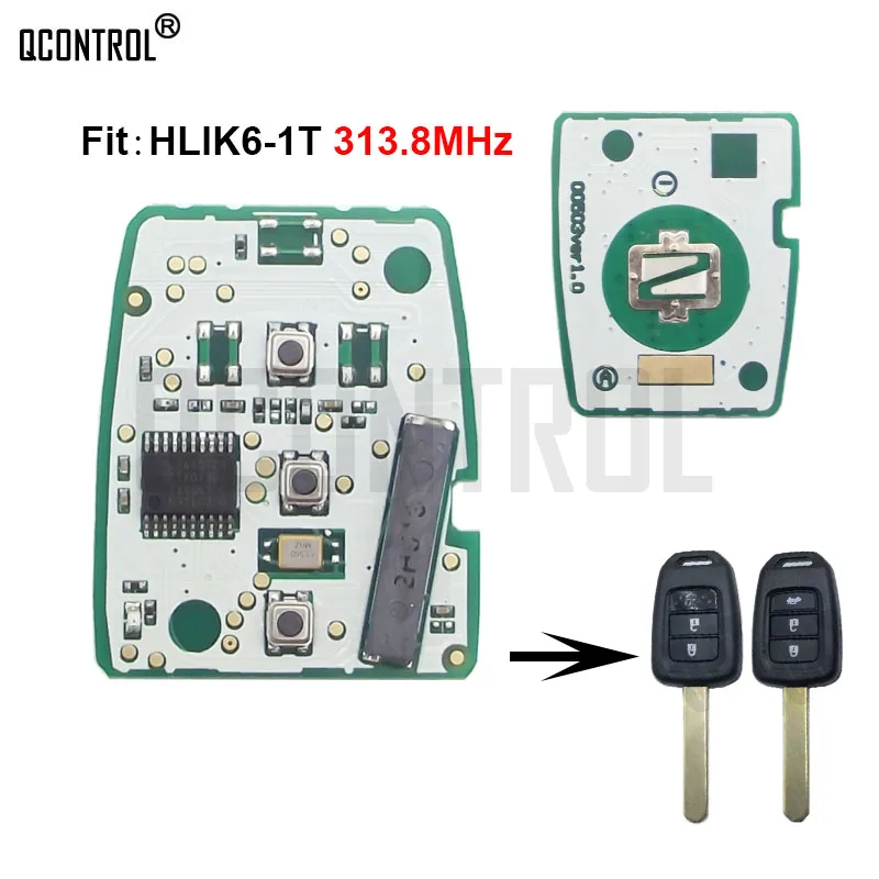 

QCONTROL Car Remote Key Circuit Board for Honda Accord Sport Accord LX Civic 2013-2015 with PFC7961 HITAG 3 Chip MLBHLIK6-1T