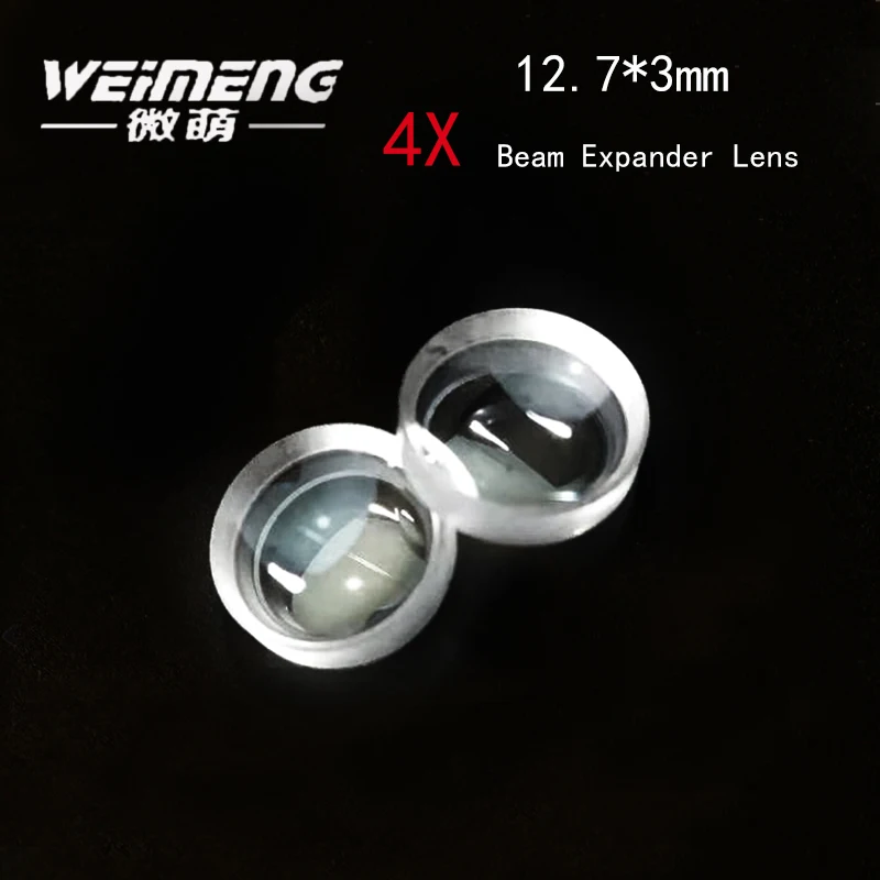 

Weimeng 4X beam expander lens 12.7*3mm optical quartz material for laser machine cutting / welding / marking accessories