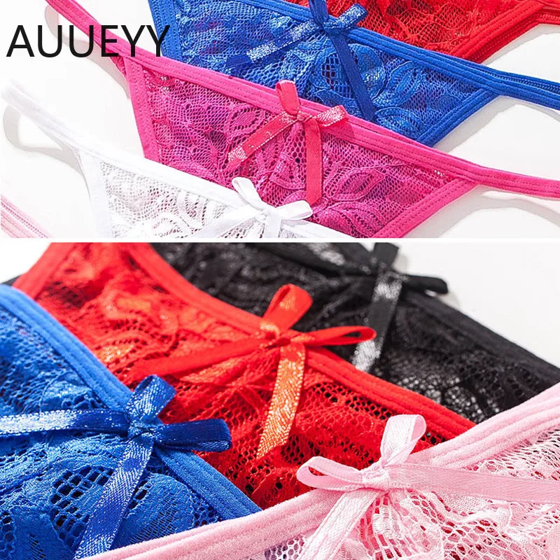 3 SIZE M L XL Hot Erotic Sexy Panties Open Crotch With Pearl Porn Lace Thongs And Briefs G Strings Underwear Women Sexy Lingerie