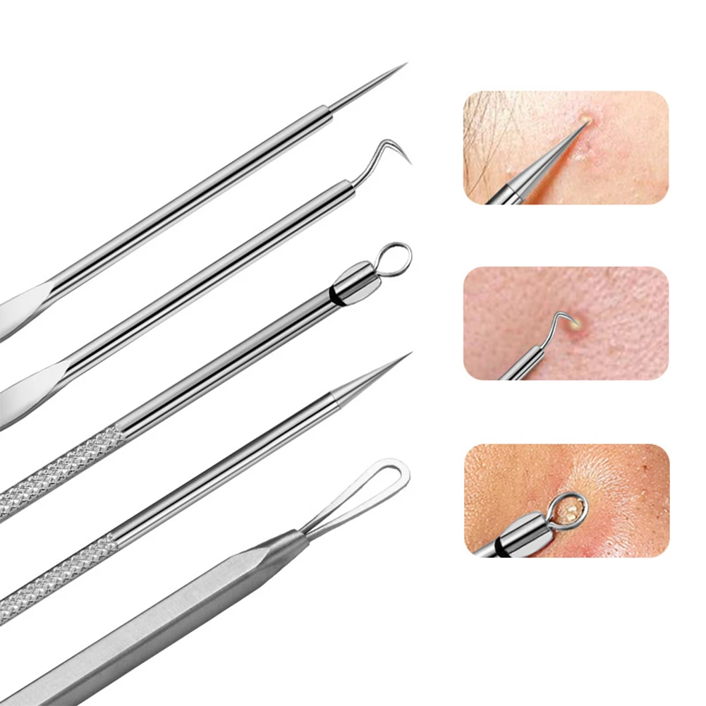 8pcs Super Friday Stainless Steel Blackhead Comedone Acne Blemish Extractor Remove Face for Skin Needle Remove Care Cleaner Tool