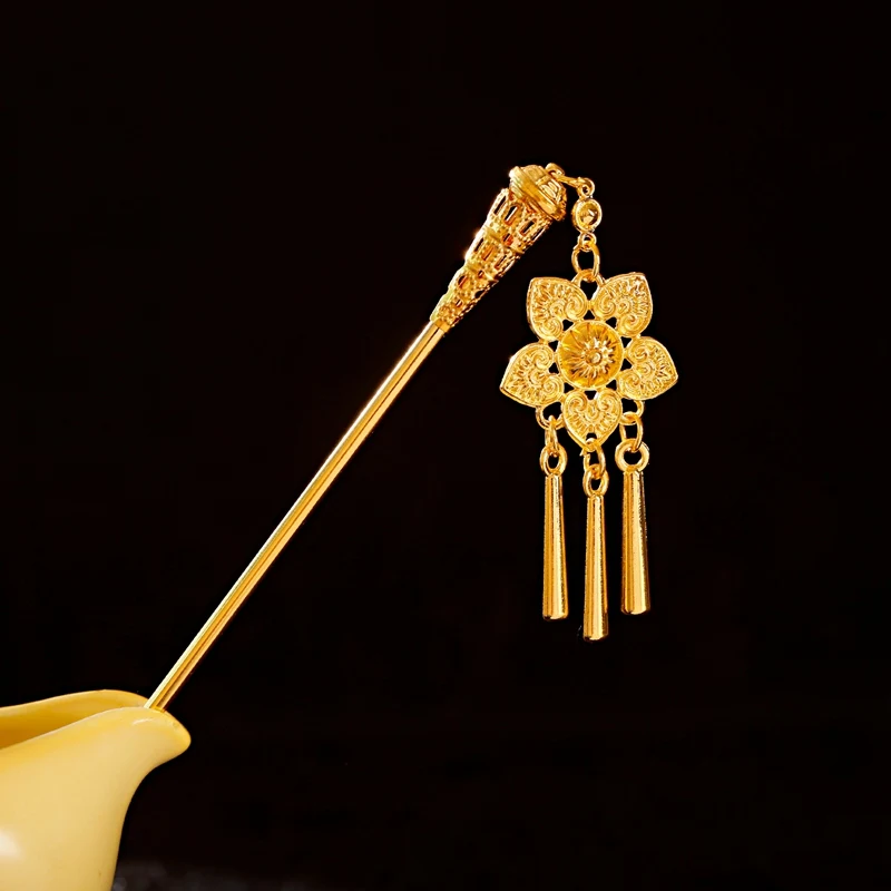 2020 Women\'s Vintage Gold Color Hair Jewelry Bohemia Hair Sticks Summer Ethnic Hairpin Wedding Jewelry