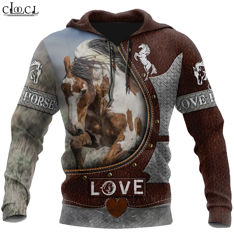 HX Newest Popular Animal Horse 3D Print Hoodie Women Men Women Tracksuit Pullover Fashion Casual Hoodies Drop Shipping