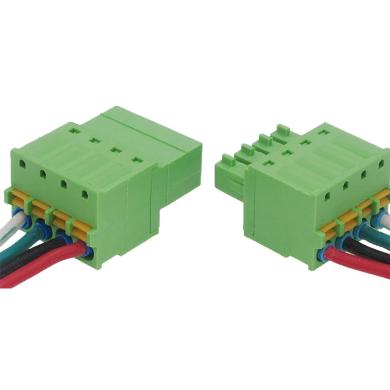 5sets 3.81mm Terminal Block Solder-free Male and Female Docking 15EDGRK 3.81 Screw-free Spring Terminal 2/3/4/5/6/7/8P