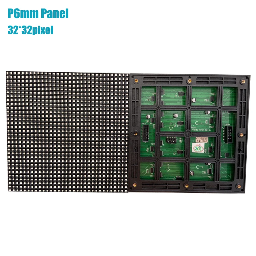 P6 SMD3535 32*32 Pixels Waterproof Module 192*192mm Full Color Outdoor LED Display Screen 1/8S RGB For led Video Wall Panel