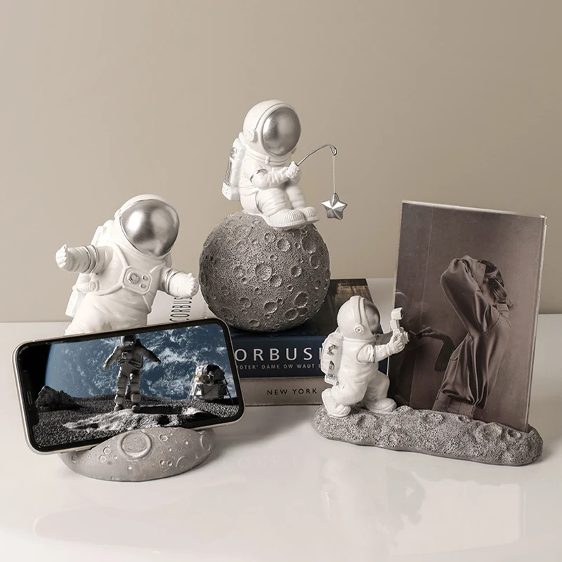 

Figurines For Interior Astronaut Figurines Miniatures Cosmonaut Statues Gift Photo Frame Wine Rack Tissue Box Home Room Decor