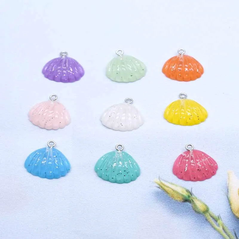 10Pcs/Lot Resin Crystal Shell For Jewelry Making DIY Beads Handmade Bracelet Necklace Accessories 20*22mm