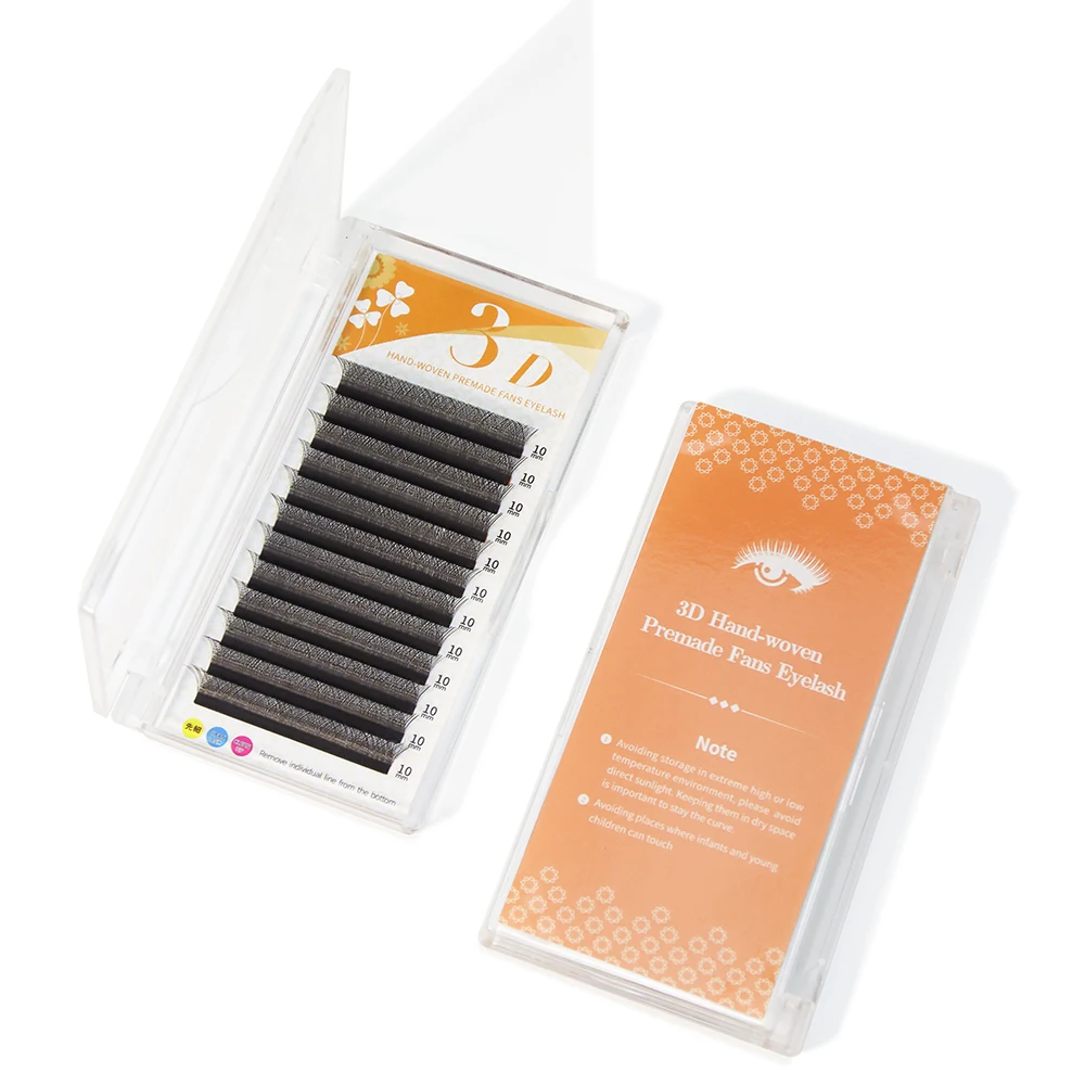 GAHAMACA 3D W Shape Lashes Extension L/LU/M 4D 5D Premade Volume Fan Eyelash Supplies W Style Individual Lash 12 Rows