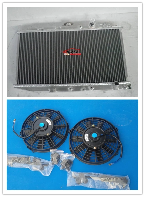 Aluminum Radiator + Fan Racing For 1988-1991 1989 1990 1991 Honda Civic CRX CR-X 1.5L 1.6L MT