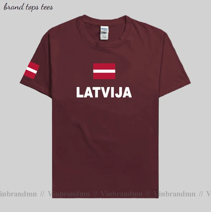 Latvia Latvija men t shirts fashion  jerseys nation team 100% cotton t-shirt clothing tees country sporting flag Latvian LVA