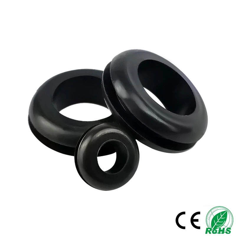 50/10PCS External Circlip Rubber Washer Grommet Gasket  Protects Wire Cable And Hose Custom Part Seal Assortment Set with Case