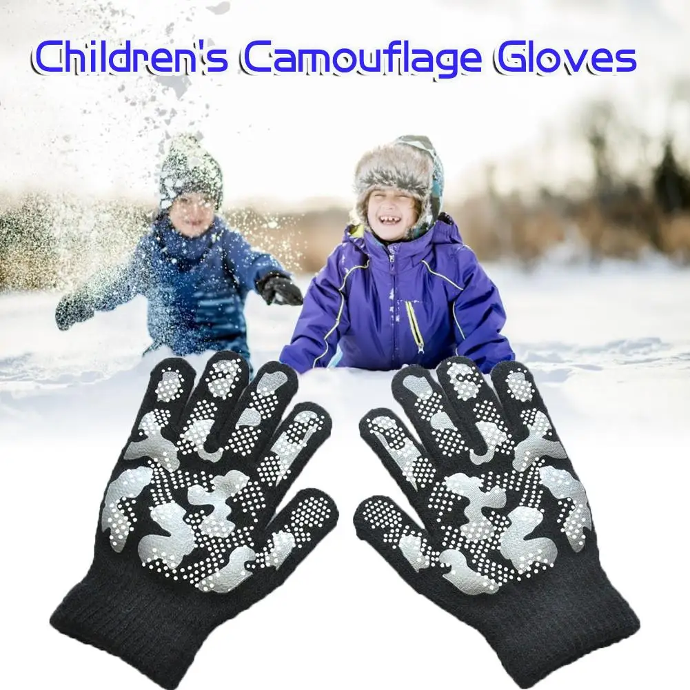 New Children Magic Stretchable Glove Winter Warm Gloves Knitting Kids Full Finger Magic Mittens