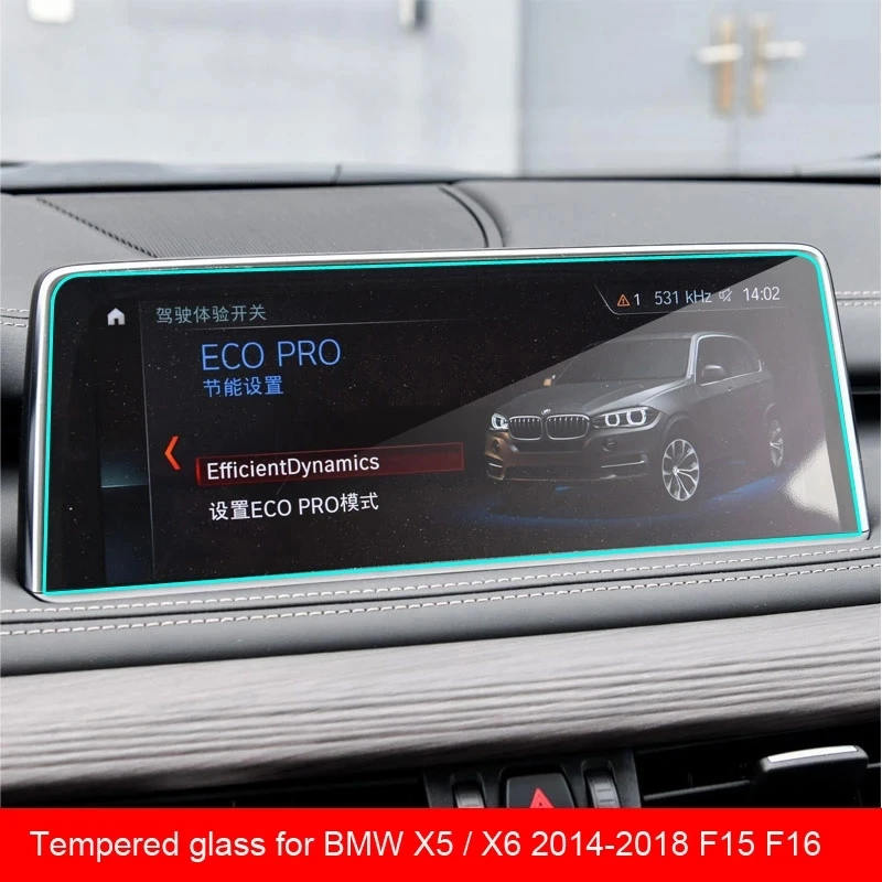 

For BMW X5 / X6 2014-2018 F15 F16 Car GPS Navigation Screen Tempered Glass Protector Film Auto Interior Sticker Accessories