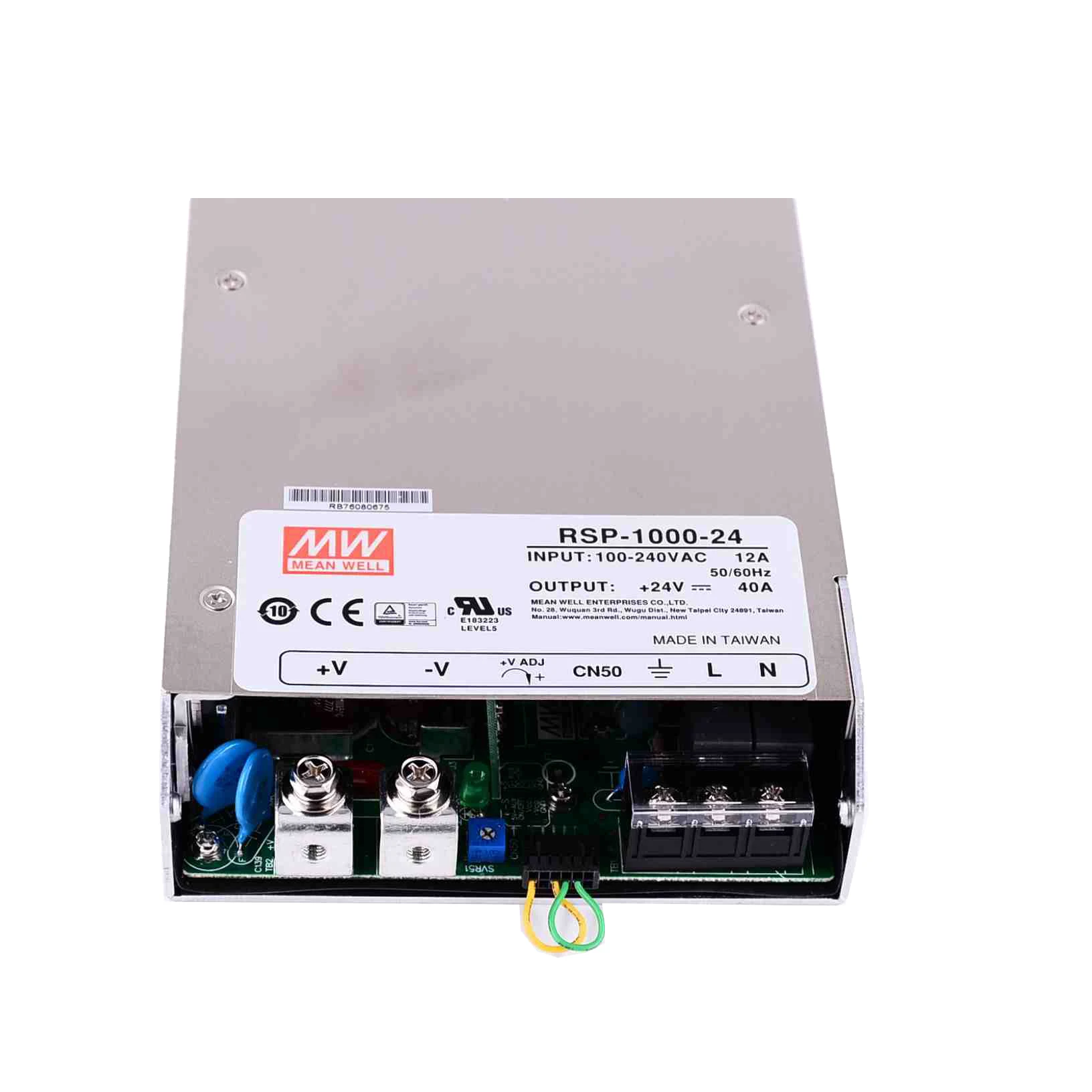 Оригинал Mean Well RSP-1000-24 Meanwell 24 В/0-40A/960 Вт с одним выходом и функцией PFC 1U, низкопрофильный источник питания