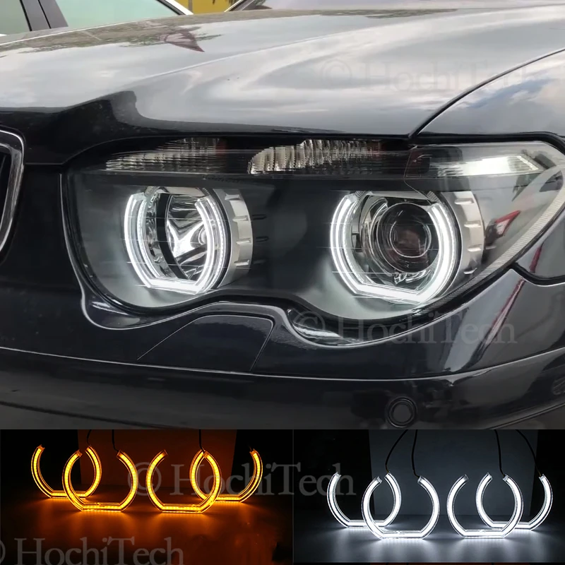 

Switchback Dual Amber White Crystal C LED Angel Eyes Halo Rings For BMW E65 E66 PRE FACELIFT 745i 745Li 760Li 760i 2002-2005