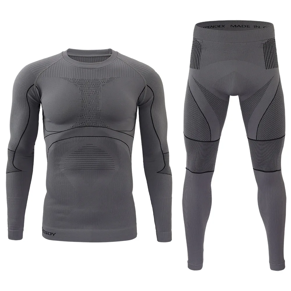 Outdoor Training Sport Ondergoed Suits Stretch Strakke Thermische Ondergoed Mannen Winter Skiën Rijden Wandelen Warm Onder Shirt Broek