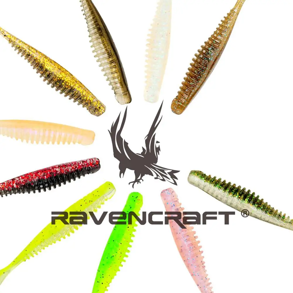 RAVENCRAFT Brand New MADFRY Slow Sinking Soft Shad Silicone Swimbait Texas Drop Shot Rig Bait For Bass Fishing