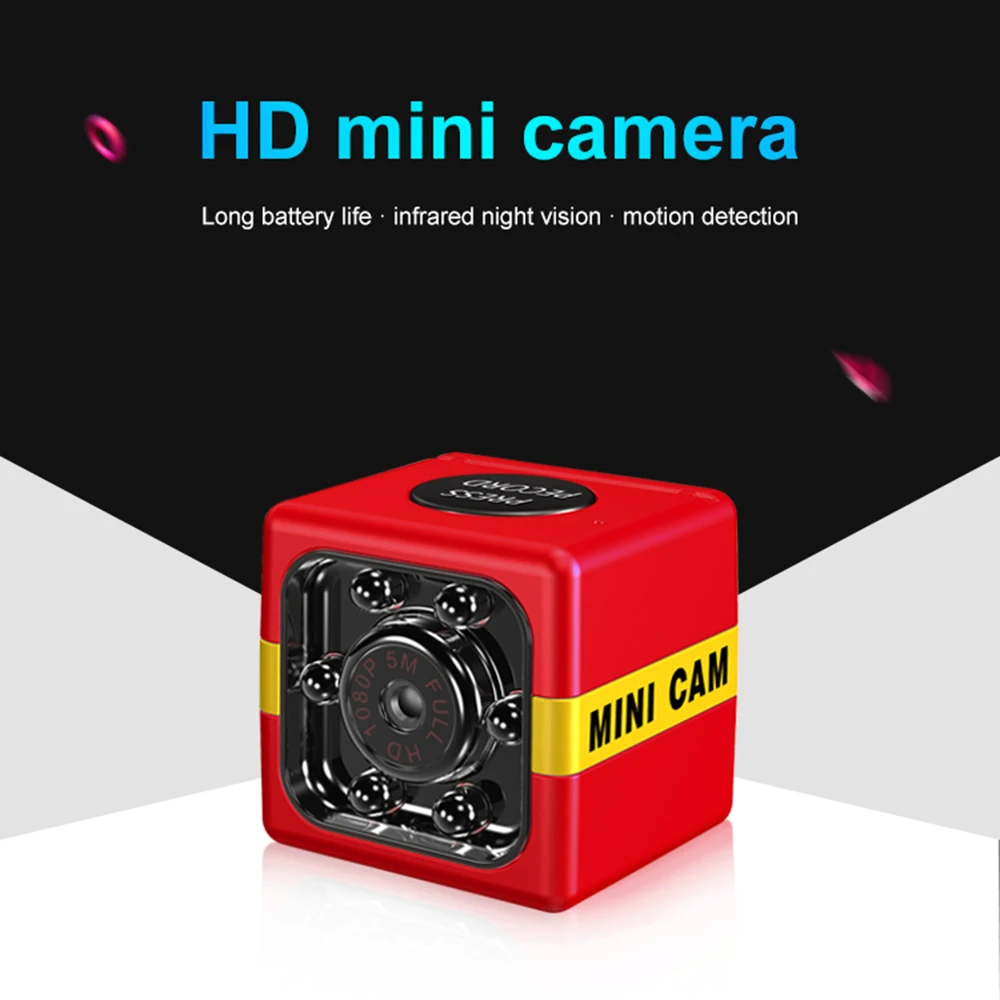 1pcs Mini Camcorders Webcam 1080P Web Camera Night Vision Car DVR Camera Wide Angle Web Cam Camcorders Motion Detection