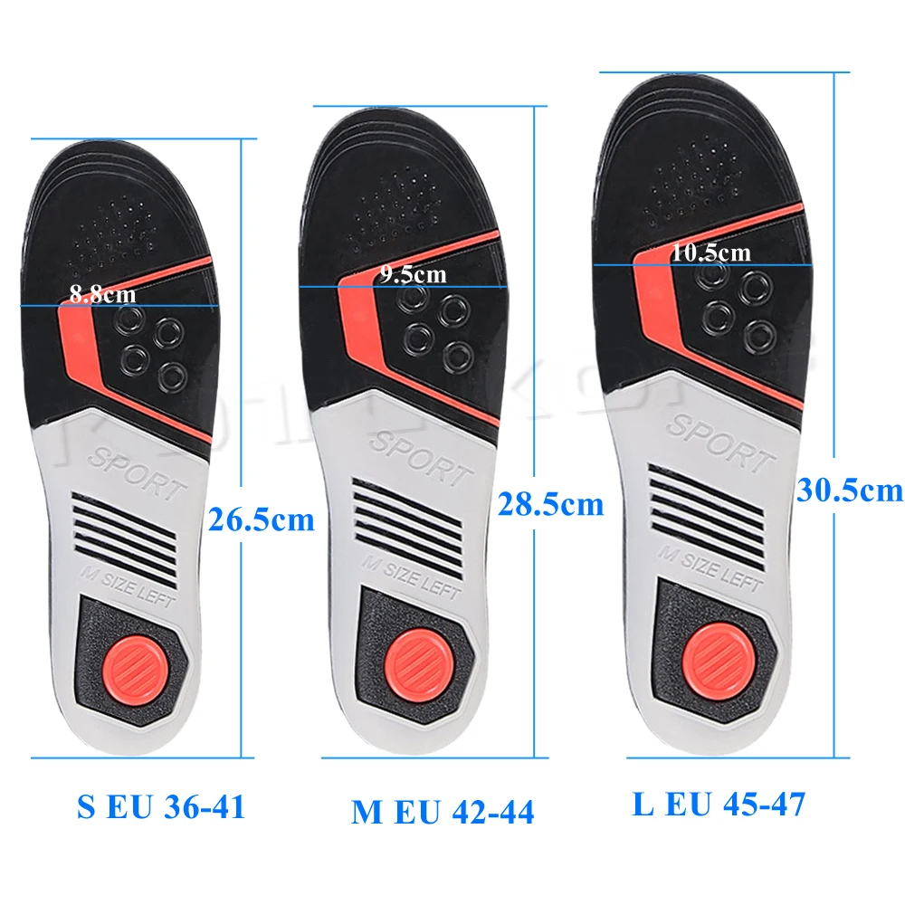 Running Sport Insoles Orthopedic Insoles Shock Absorbant Pads Sole Pad for Shoes insert Foot Care for Plantar Fasciitis