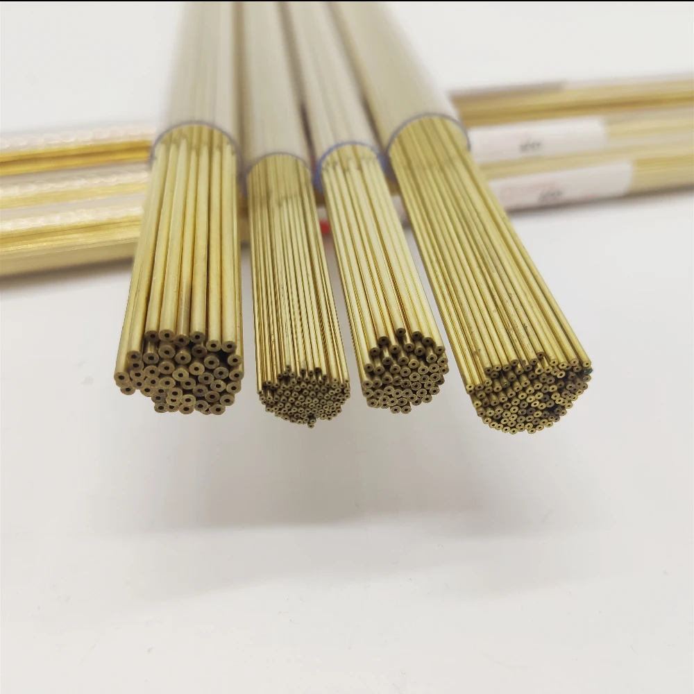 Đồng Thau Đồng Khoan Điện Cực Đường Kính Ống 0.3Mm Đến 1.0Mm Dài 400Mm 1 Lỗ Cho WEDM Máy Khoan