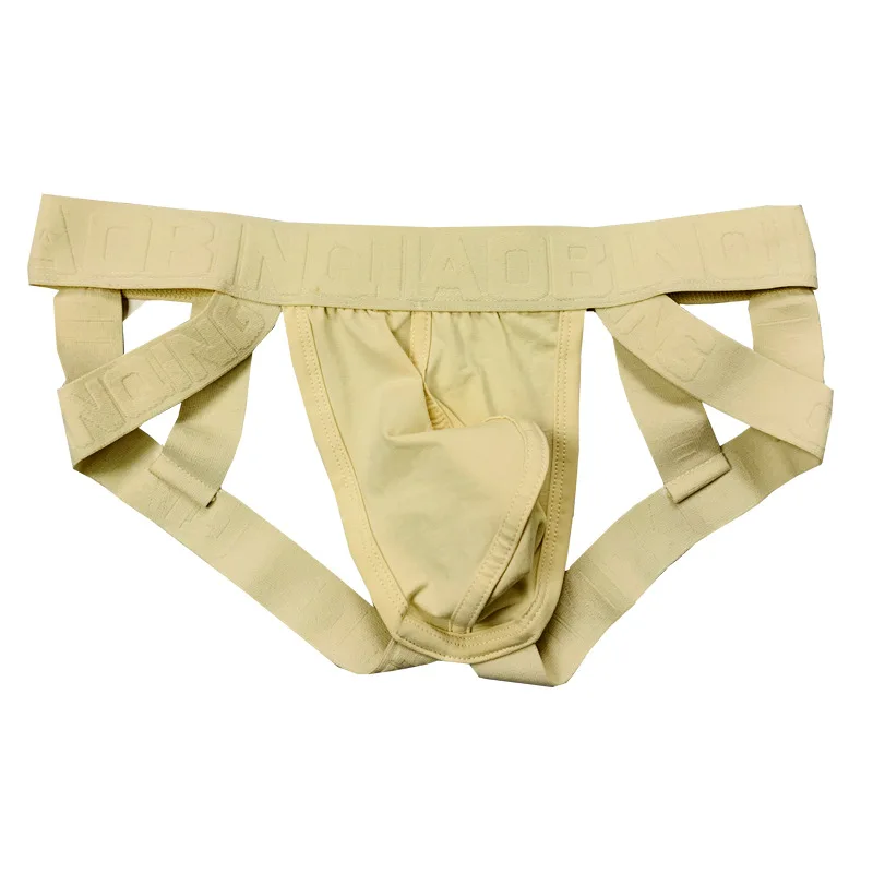 Men's thong cotton sexy taste, hollow buttocks, men's low waist, high fork, buttocks coquettish temptations, triangle panties.