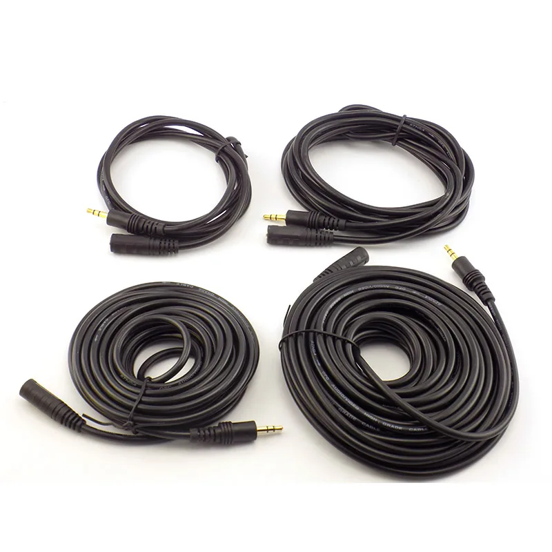 1.5/3/5/10M 3.5mm Stereo Male to Female Audio Extension Cable Cord for Headphone TV Computer Laptop MP3/MP4 Earphone