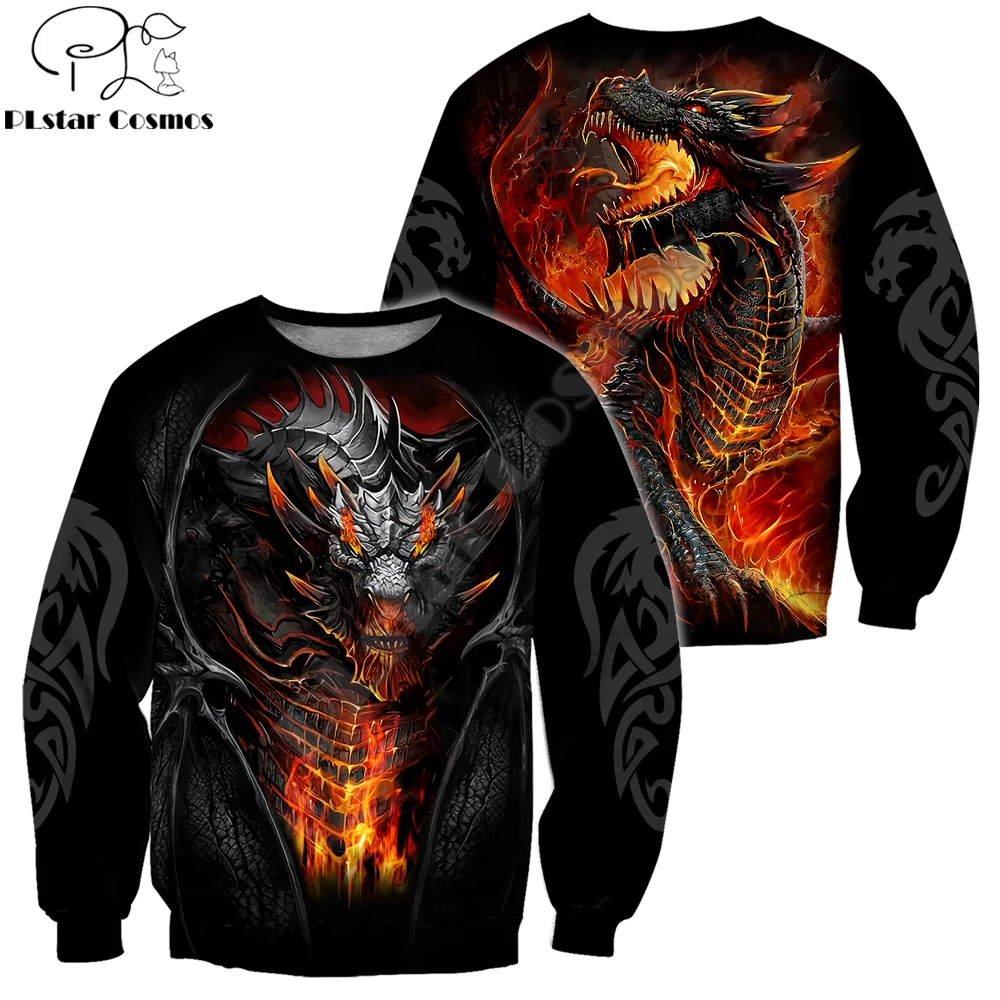 Beautiful Fire Dragon Tattoo 3D Printed Mens Hoodie Unisex hoodies Sweatshirt Autumn Streetwear Casual Jacket Tracksuit KJ747