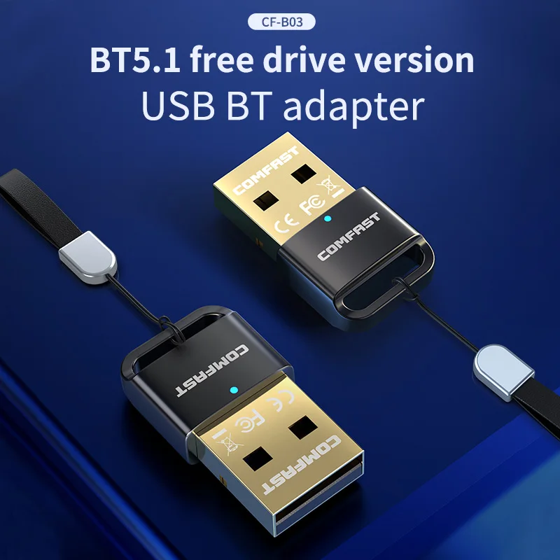 10pcs USB Bluetooth 5.1 Dongle Adapter 5.0 for PC Speaker Wireless Mouse Music Audio Receiver Transmitter Free Drive