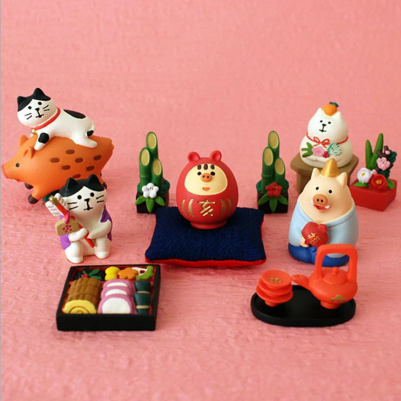 Scene Decoration Pray Series Bookshelf Decorationt Collectible Home Decoration Garden Resin Craft Toy Bonsai Ornaments