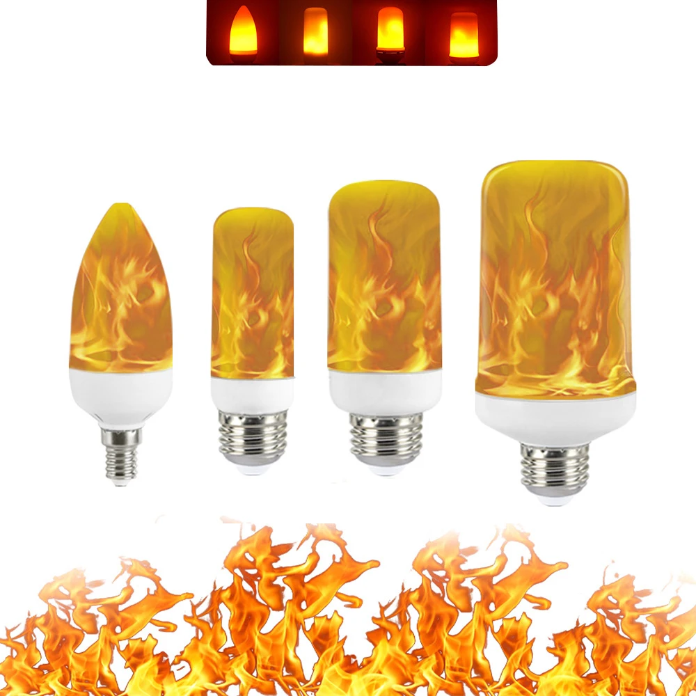 

Full Model 5W 7W 9W 15W E27 E26 E14 B22 Flame Bulb 85-265V LED Flame Effect Fire Light Bulbs Flickering Emulation Decor LED Lamp