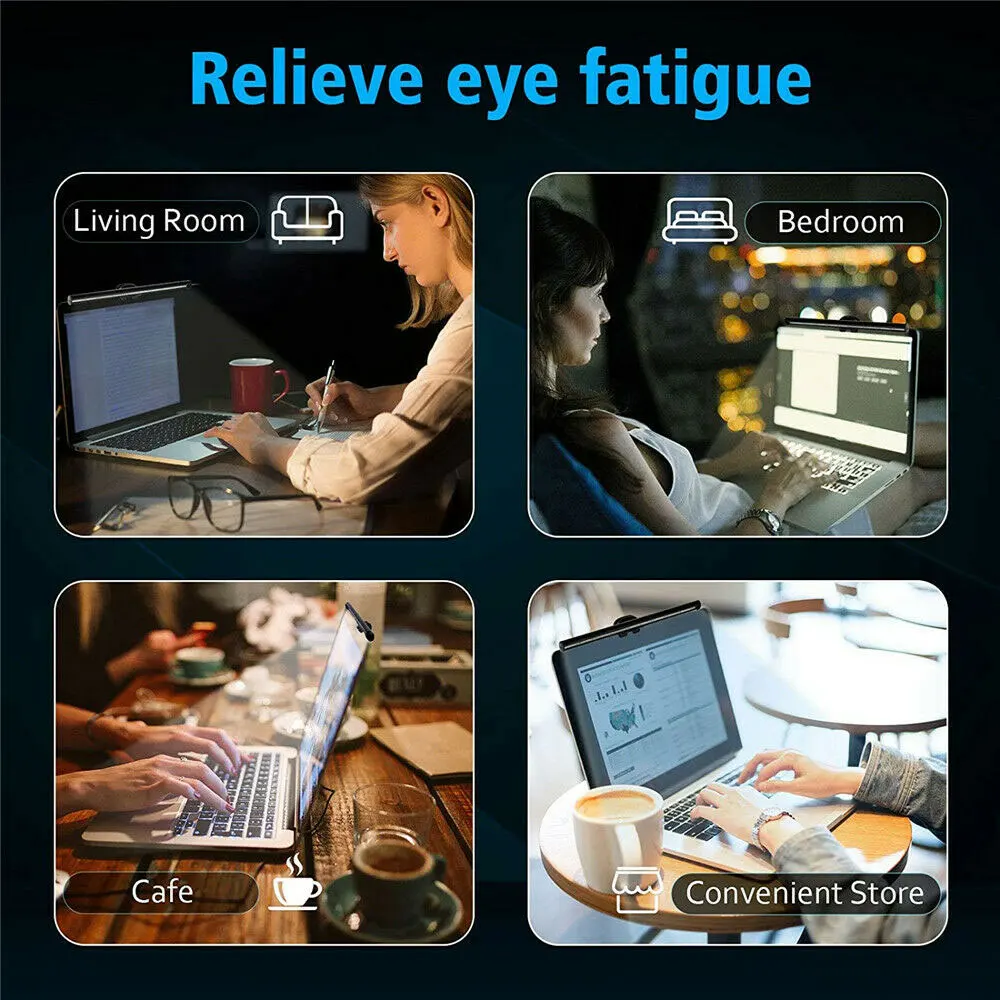 LED Screen Bar Light USB Computer Monitor Eye-Caring Reading Desk Lamp Night Light Bar