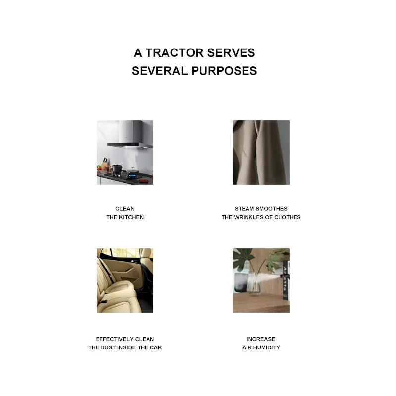 ไอน้ำทำความสะอาด Steam Mop Sanitizing สูงอุณหภูมิความดันสูง Home Range Hood เครื่องปรับอากาศรถยนต์