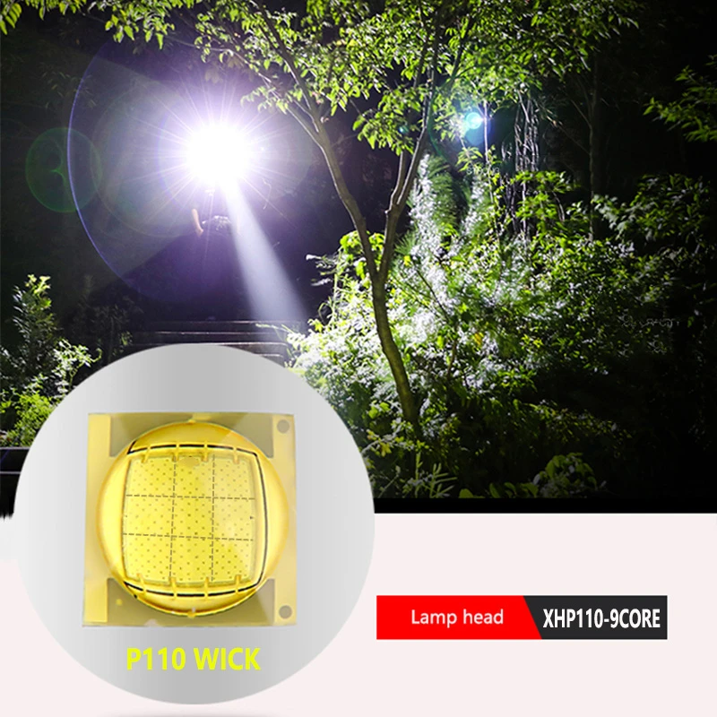 Newest XHP110.2 LED Flashlights Ultra Powerful LED Torch Lights XHP50 Rechargeable Tactical Flashlight Hunting Lantern Zoomable