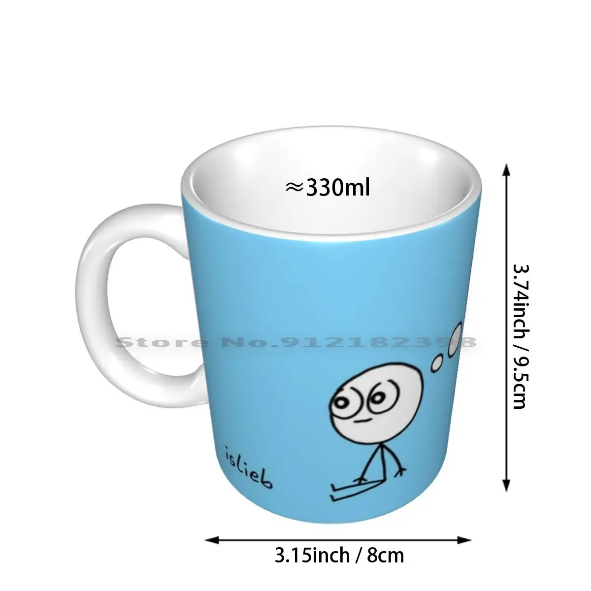 Bewildered Ceramic Mugs Coffee Cups Milk Tea Mug Comic Funny Islieb Stick Figure Comics Humor Creative Trending Vintage Gift