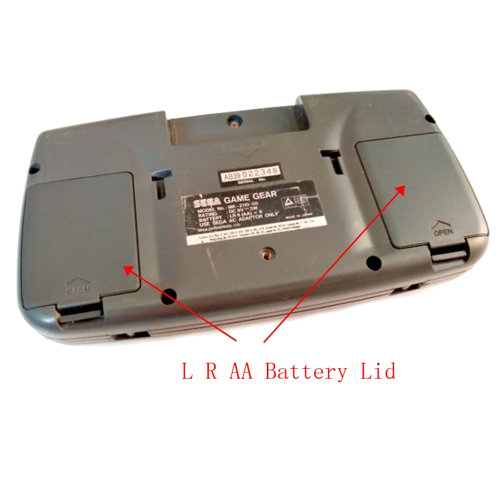 200 زوج غطاء باب البطارية ل GameGear GG L R اليسار اليمين AA غطاء البطارية لاستبدال النظام المحمول Sega GG