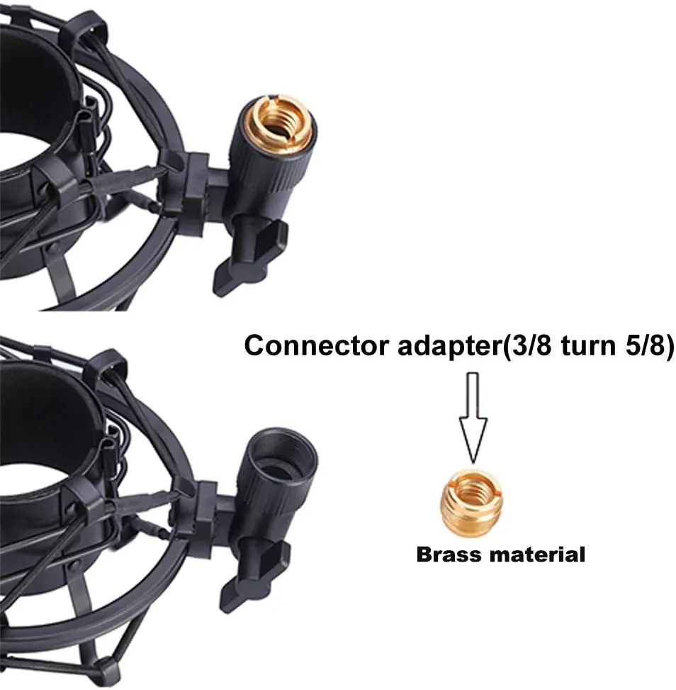 Mic Large Foam Cover Microphone Windscreen with Shock Mount for AT2020,MXL,Condenser Microphone,Mic Anti-Vibration Suspension Sh