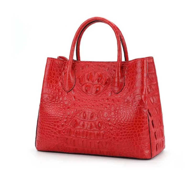 dae  crocodile Female bag Genuine leather handbag fashion Crocodile head back bone skin A lady's cross-body bag women handbag