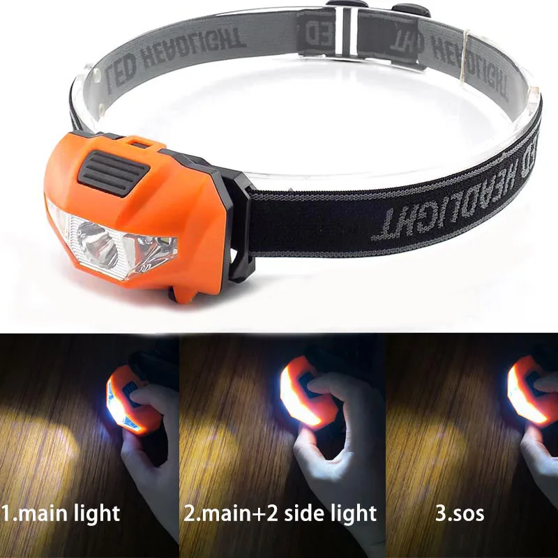 5W AAA battery Mini Headlamp Headlight LED headlamp Head Light Torch Lamp Small Bright High Power Lantern Lampe Camping Fishing