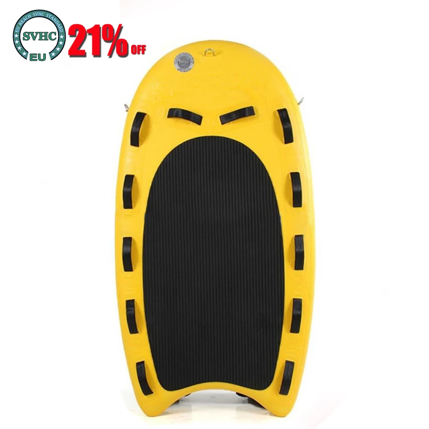 

1.75m Inflatable Rescue Sled Surfing Body Board Yacht Swimming Floating Mat Surfboard for Water Rescuing with Manual Air Pump