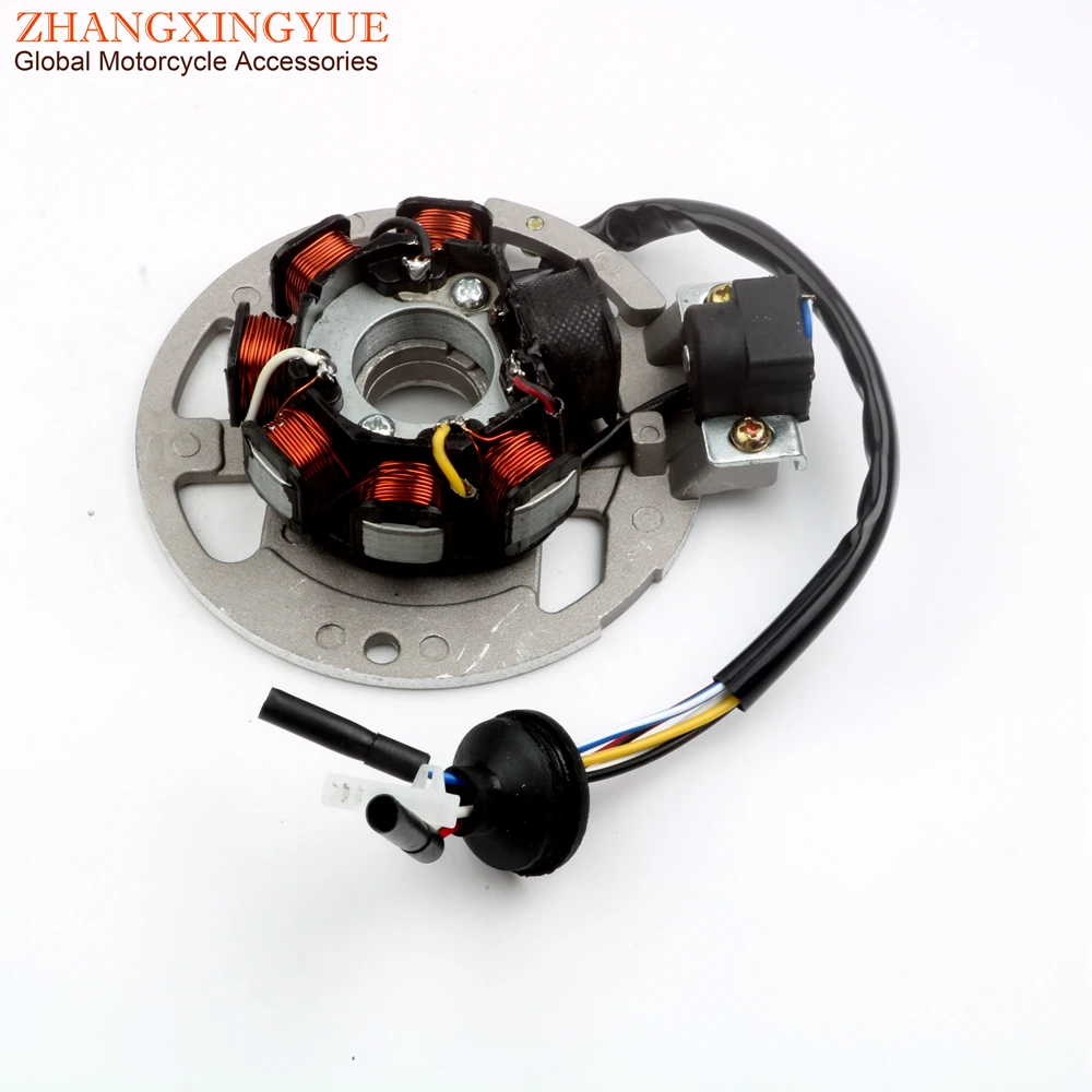 7 coil 6 wire Scooter Coil Magneto Stator for Longjia LJ50QT-F LJ50QT-K 50cc AC 2 stroke 1PE40QMB