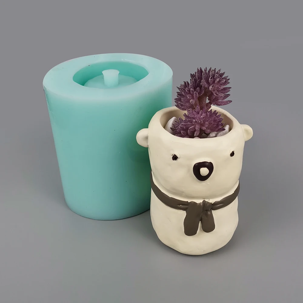 

Bear shape succulent flower pot mold creative cute succulent plant flower pot resin personality fashion shape small flower mold