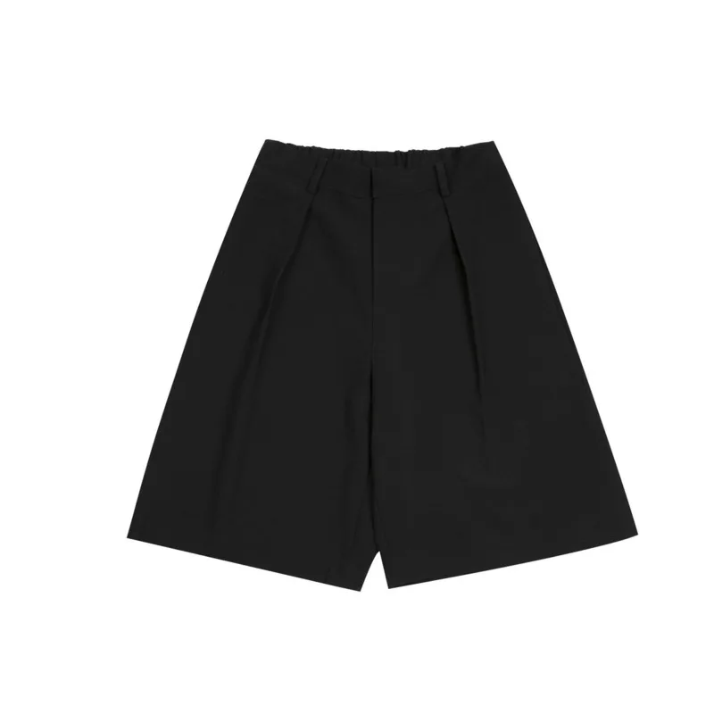 Verão coreano shorts moda masculina cor sólida negócio casual vestido shorts homem streetwear selvagem solto terno shorts dos homens M-XL