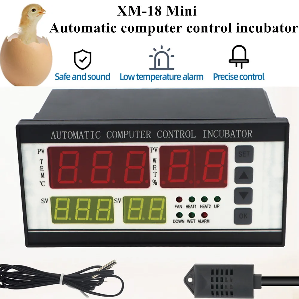 

XM-18 Mini Digital Automatic Egg Incubator Control System Computer Control Incubator Poultry Incubator Egg Hatcher System 40%Off